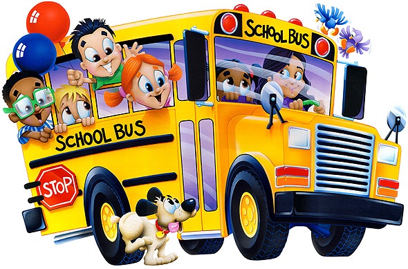 Goofy school bus clipart