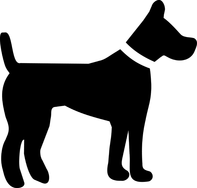 Clipart dog silhouette