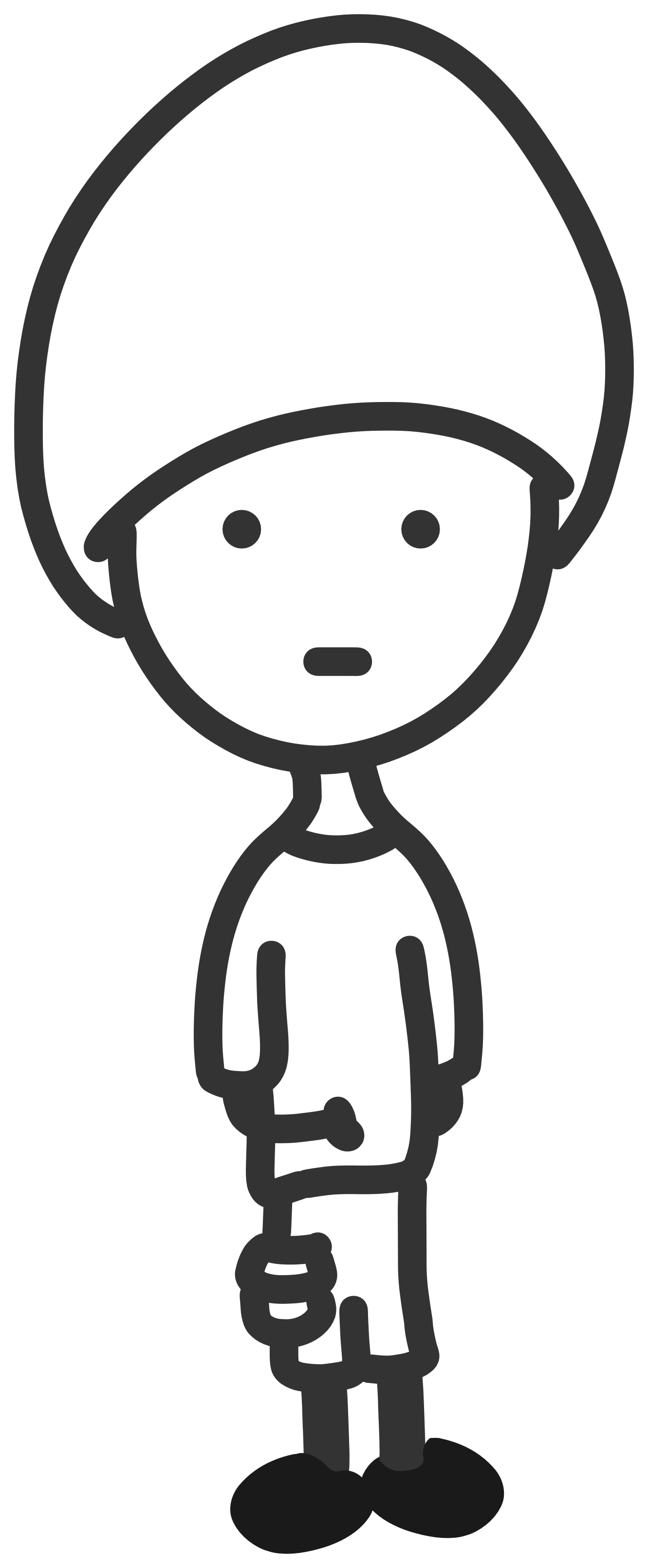 Free black and white boy clipart