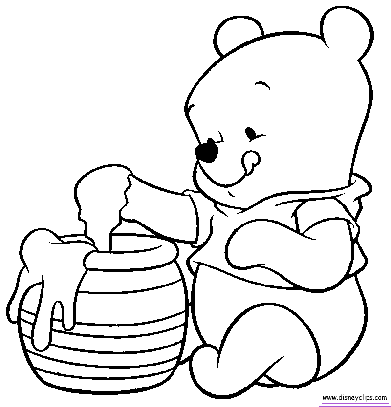 winnie pooh coloring pages clipart - photo #32