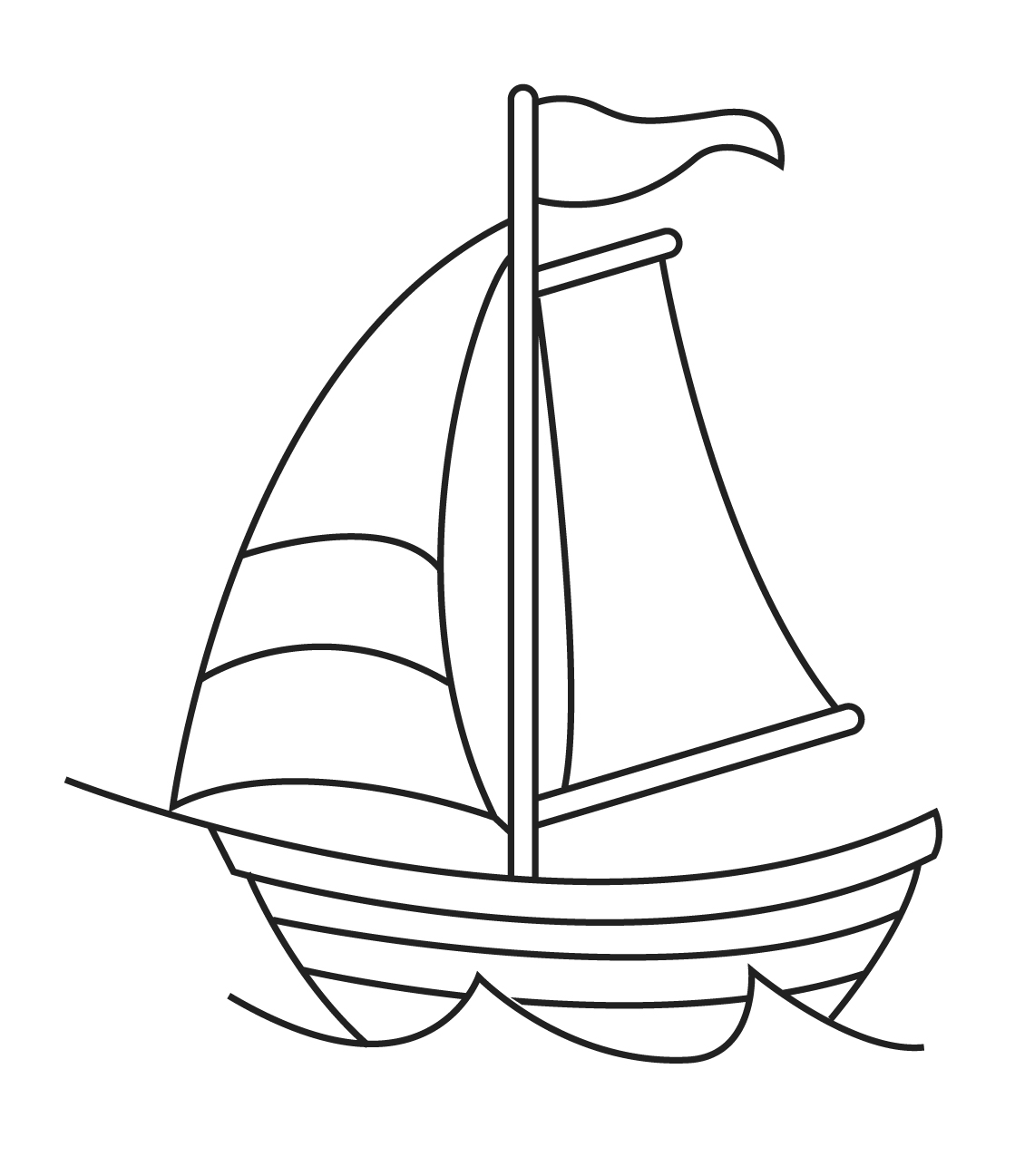 Simple Sailboat Drawing - Free Clipart Images