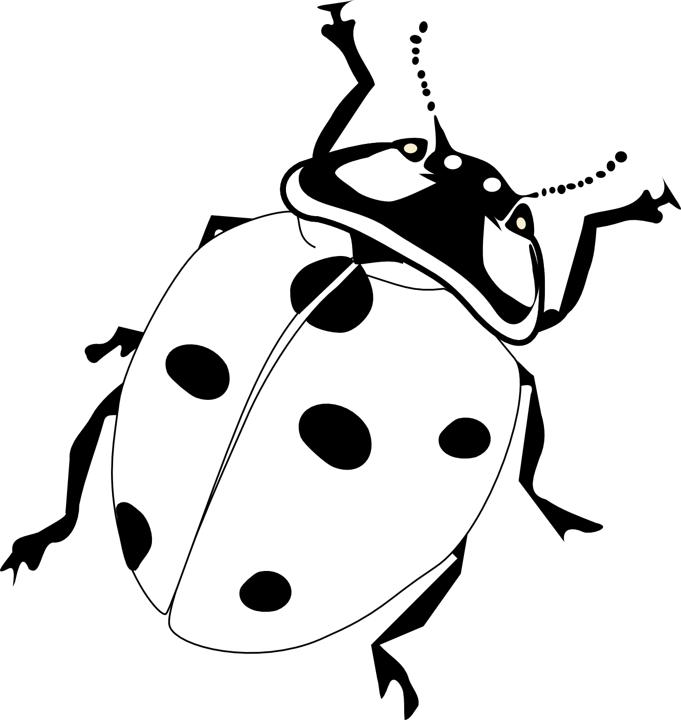 Ladybug Clipart Black And White - Free Clipart Images