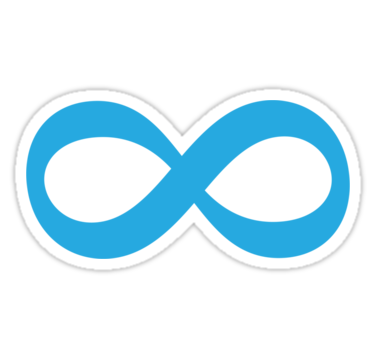 Blue infinity eternity forever symbol sticker" Stickers by Mhea ...