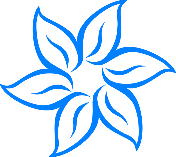 Blue Flowers Clip Art Vector Online Royalty Free And Public ...