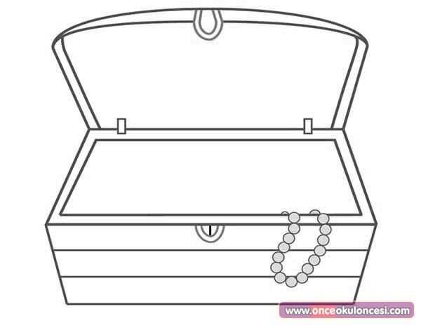 Treasure Chest Outline : Kids Coloring - Free Kids Coloring