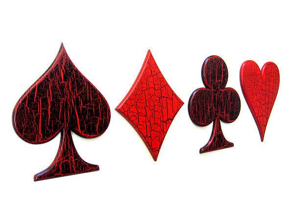 Home Decor: Playing Card Suits - Art - Collectibles - wall plaque ...