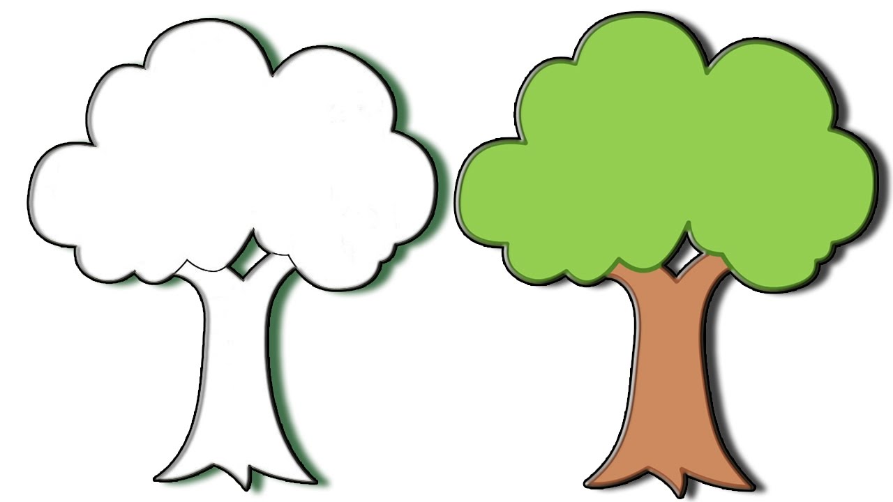 how to draw a tree for kids and beginners 2016 - YouTube - ClipArt Best ...