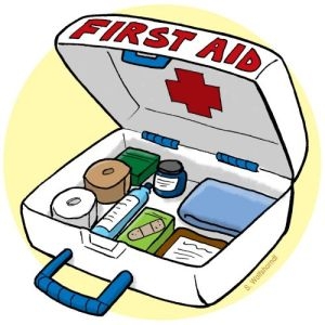First Aid Kit Items Clipart