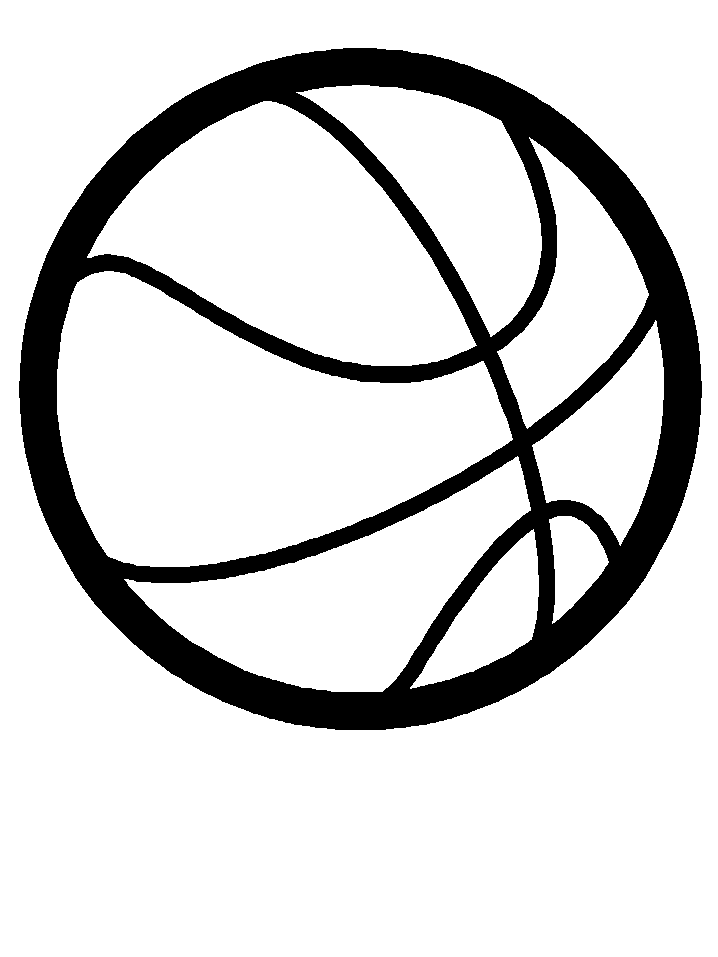 Basketball Black And White Clipart