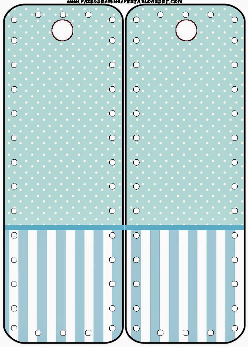 Light Blue and White Stripes and Polka Dots Free Party Printables ...