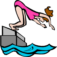 Free Clipart Girl Swimming
