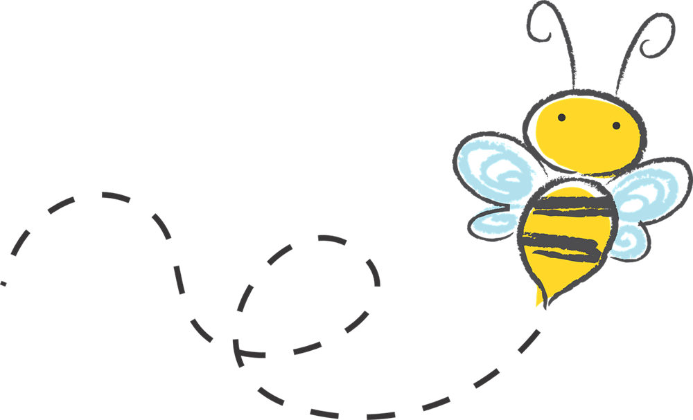 Buzzing bumble bee clipart