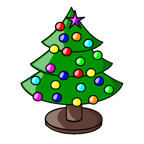 Cartoon pictures of christmas trees clip art