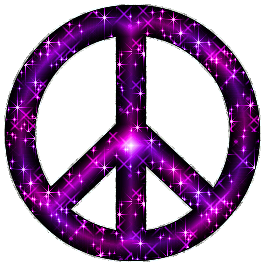 Image - Pink purple glitter peace sign with silver border.gif ...