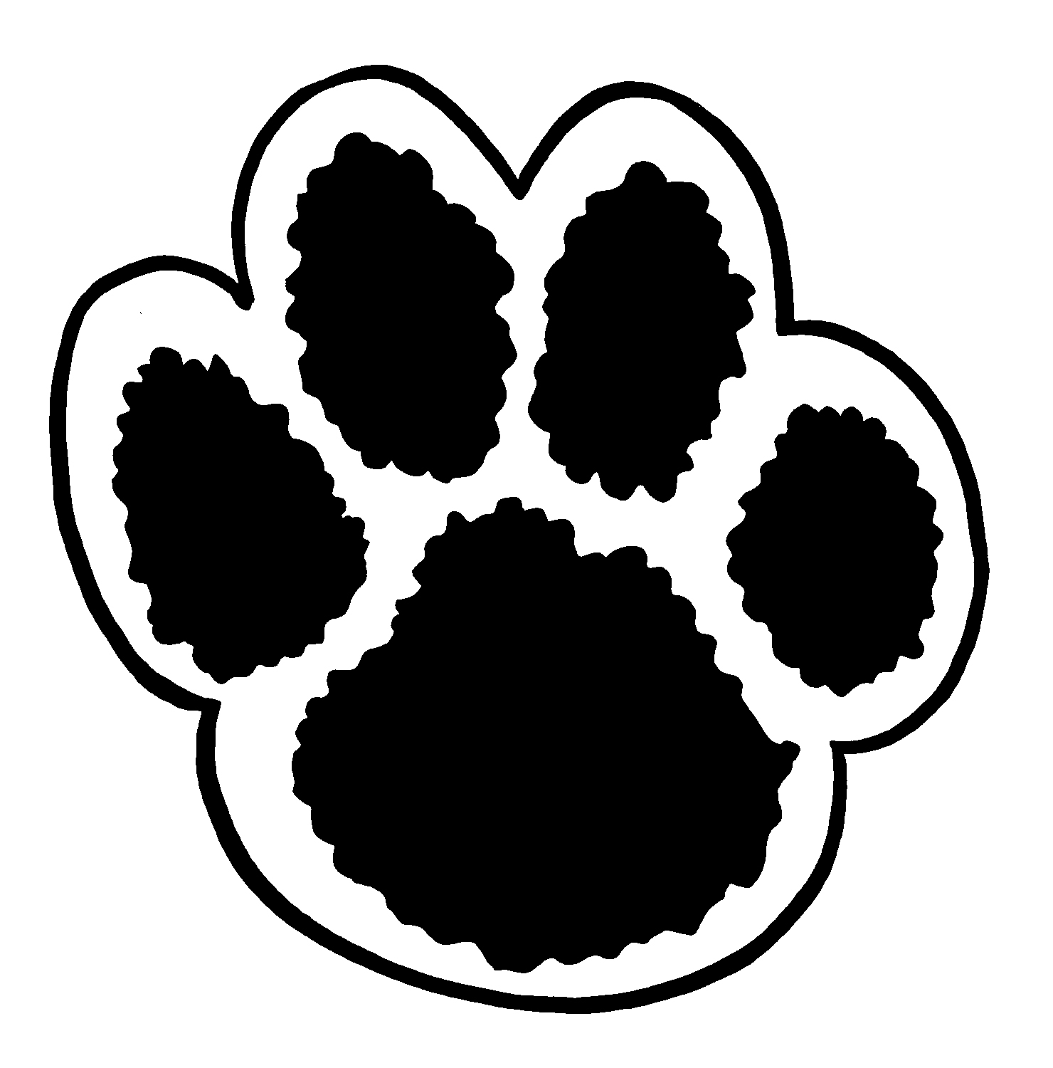 Best Photos of Bear Paw Print Outline - Bear Tracks Outline, White ...