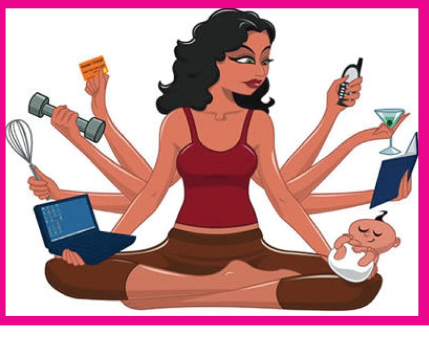 Clipart busy woman