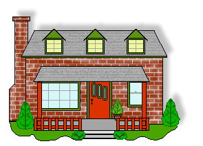 Houses and Buildings Clip Art of beach house and brick homes and ...