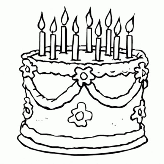 Drawings Of Birthday Cakes - Drawing