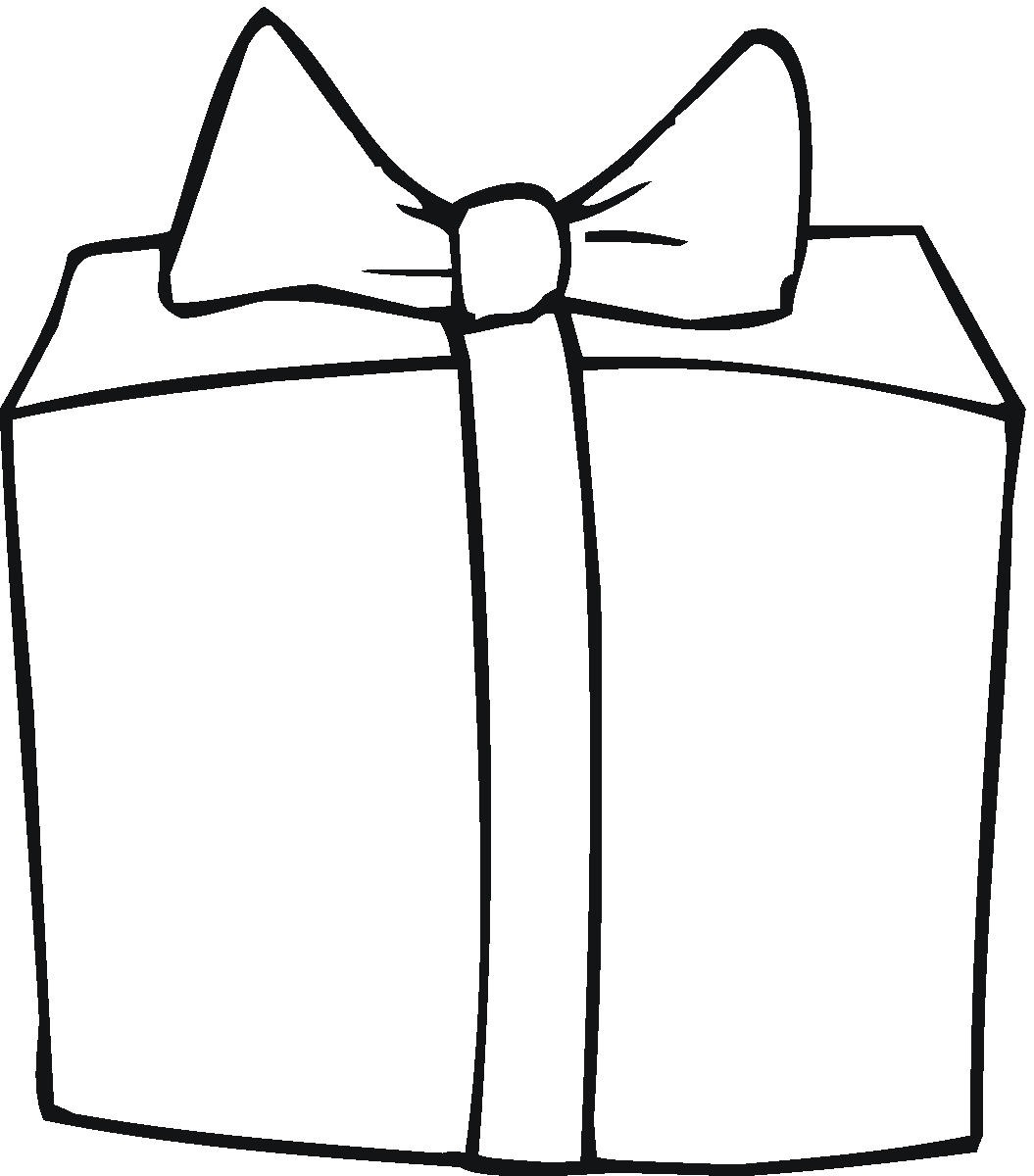 Christmas Present Outline Clipart