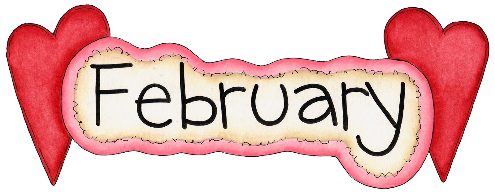 February month calendar clipart