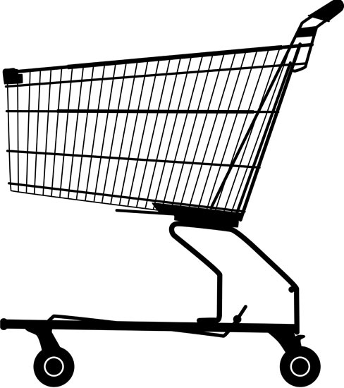 shopping trolley vector free