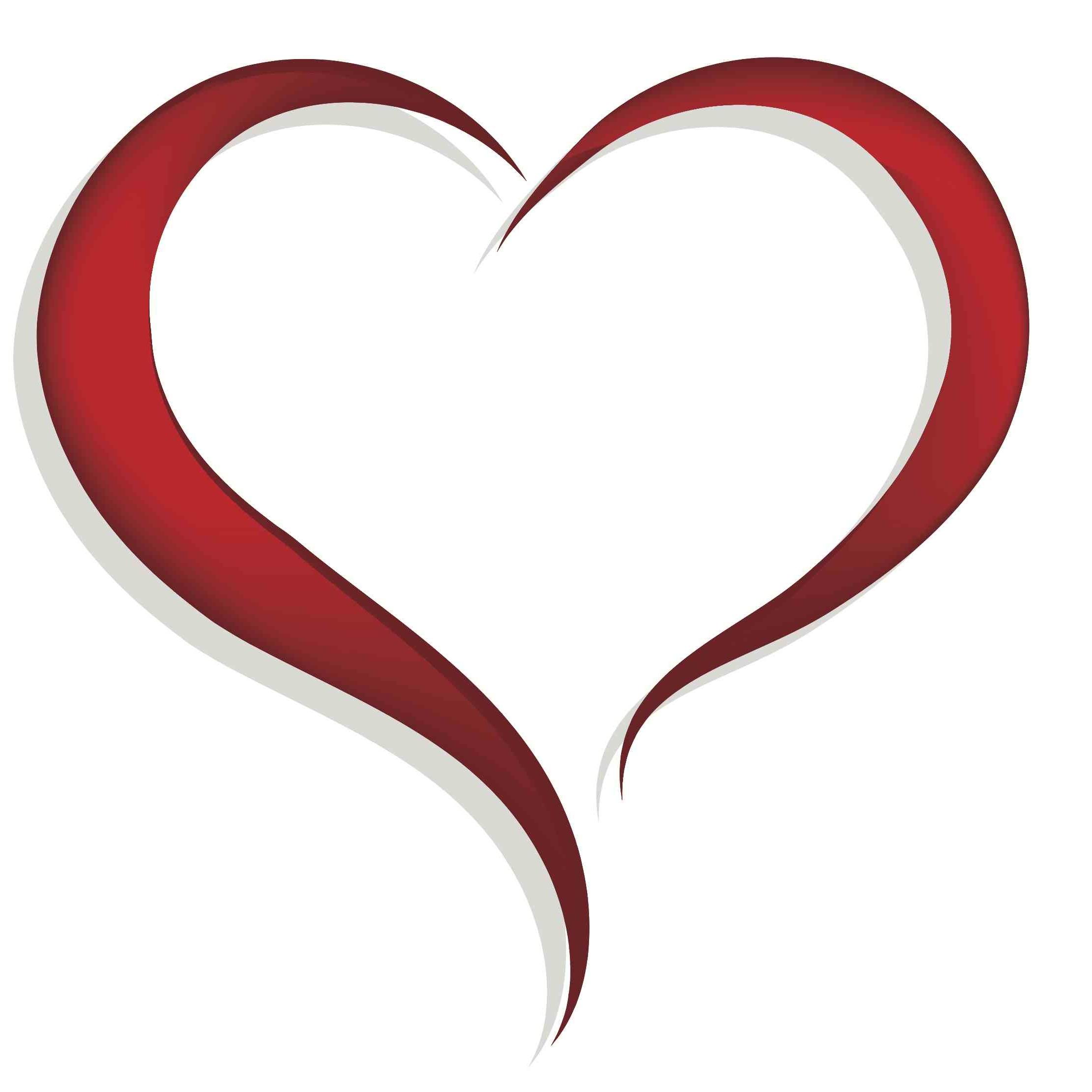 Open end heart clipart