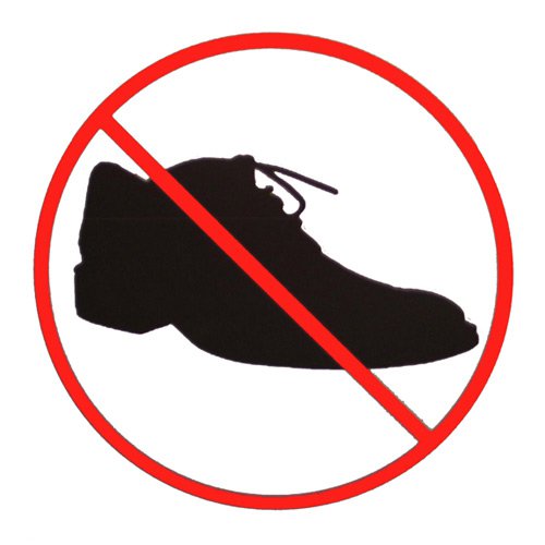 No shoes allowed clipart