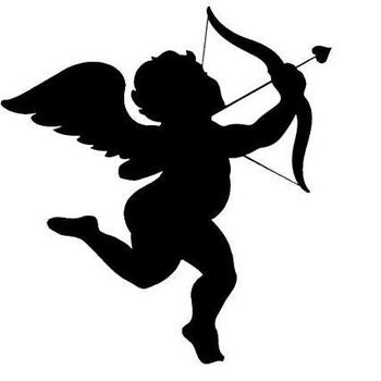 Cupid with bow and arrow clipart