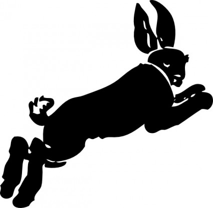 Running Rabbit clip art | Vector Clip Art