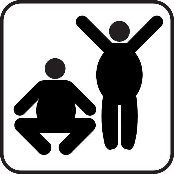 Two Fat Men Clip Art - vector clip art online ...
