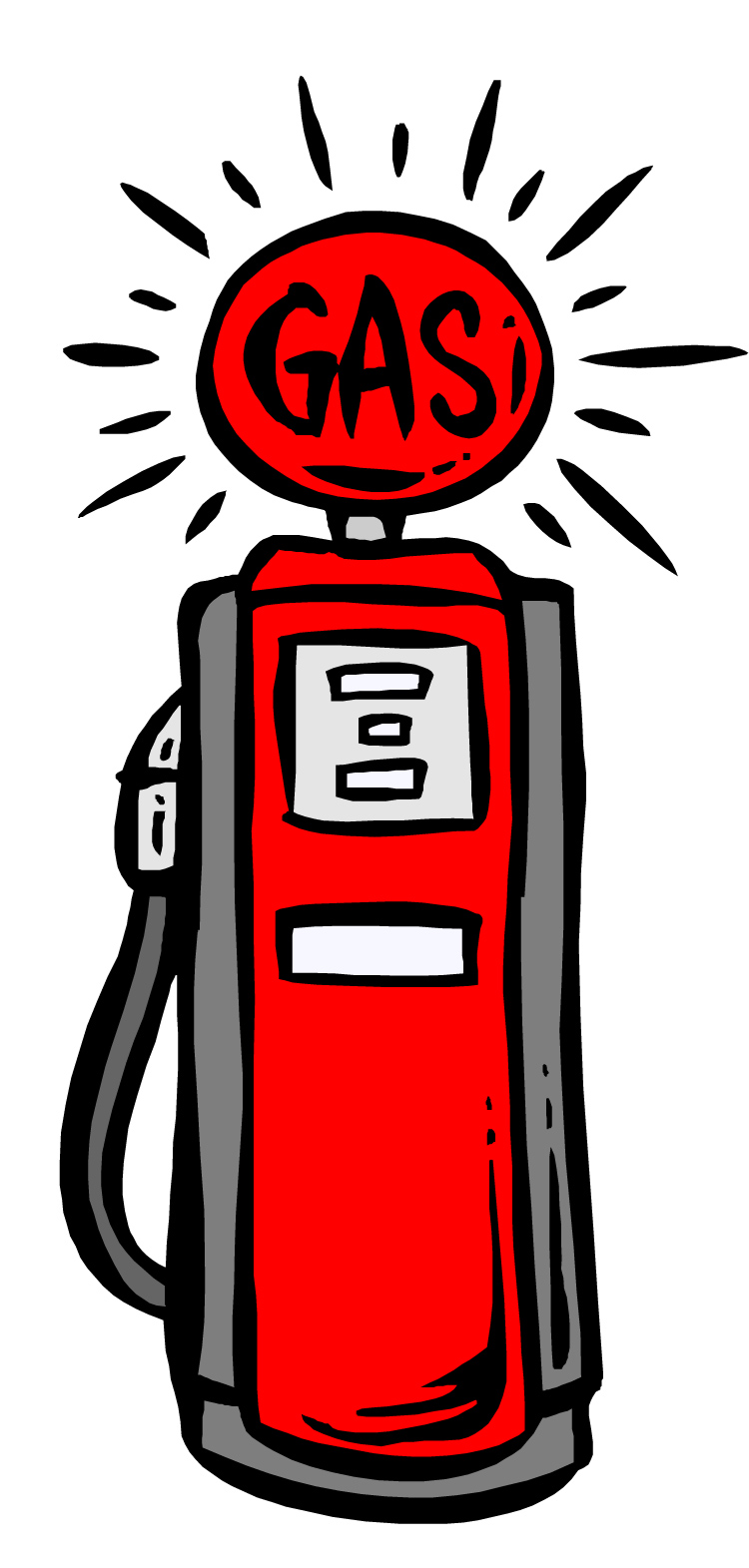 Cartoon gas station clipart