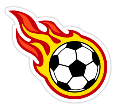 Soccer Ball On Fire" Stickers by Garaga | Redbubble