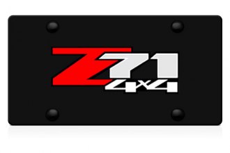 iPickimageÂ® 317485 - Black License Plate with Z71 4X4 Logo