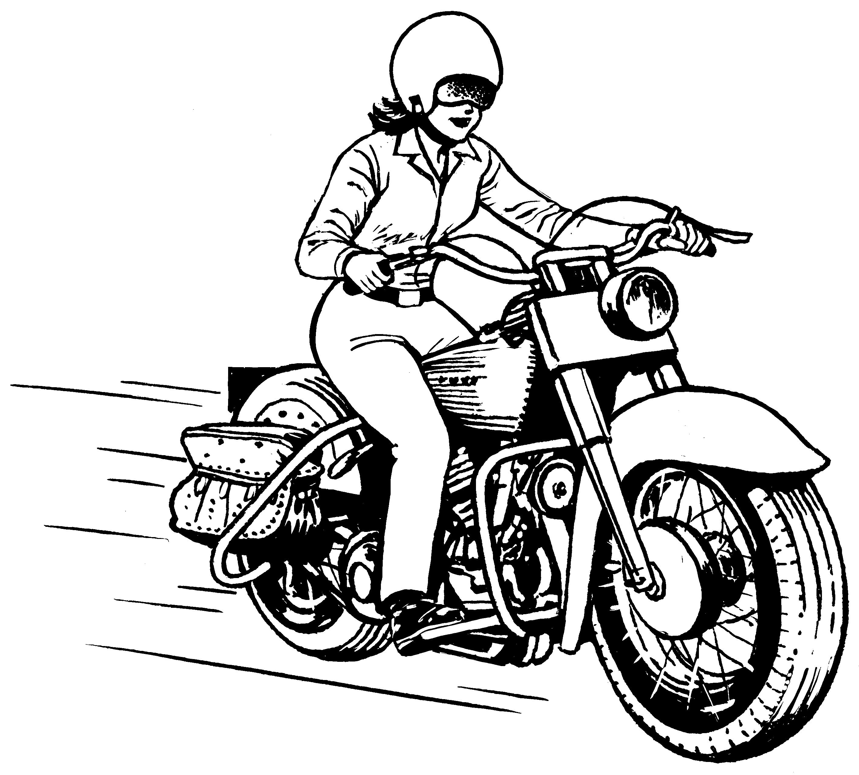 Line Drawing Motorcycle : Motorcycle line drawing clipart best