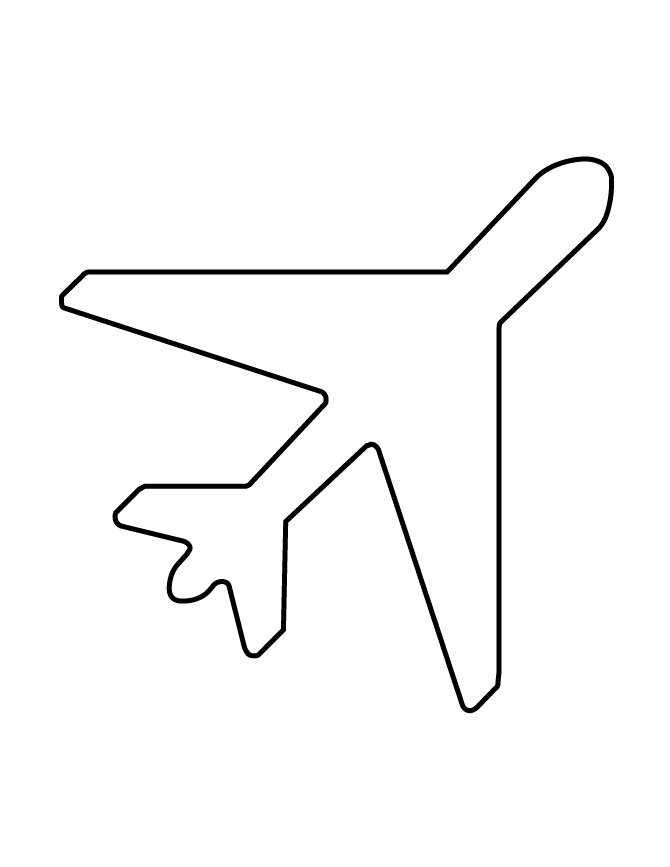 Boeing Plane Stencil | H & M Coloring Pages