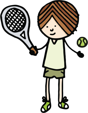 Cartoon Of A Tennis Rackets Clip Art, Vector Images ...