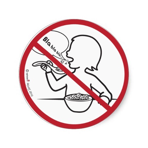 No Talking While Eating Stickers From Zazzle Clipart - Free to use ...