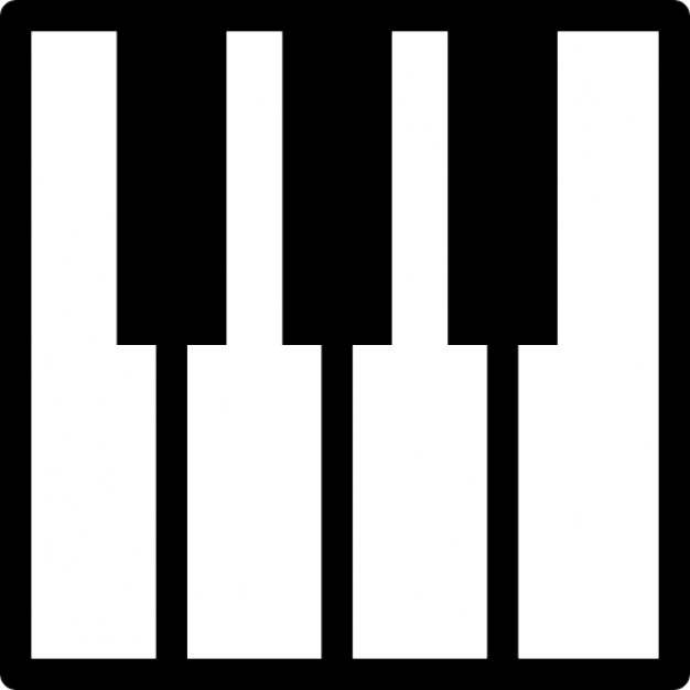 Piano keyboard keys silhouette Icons | Free Download