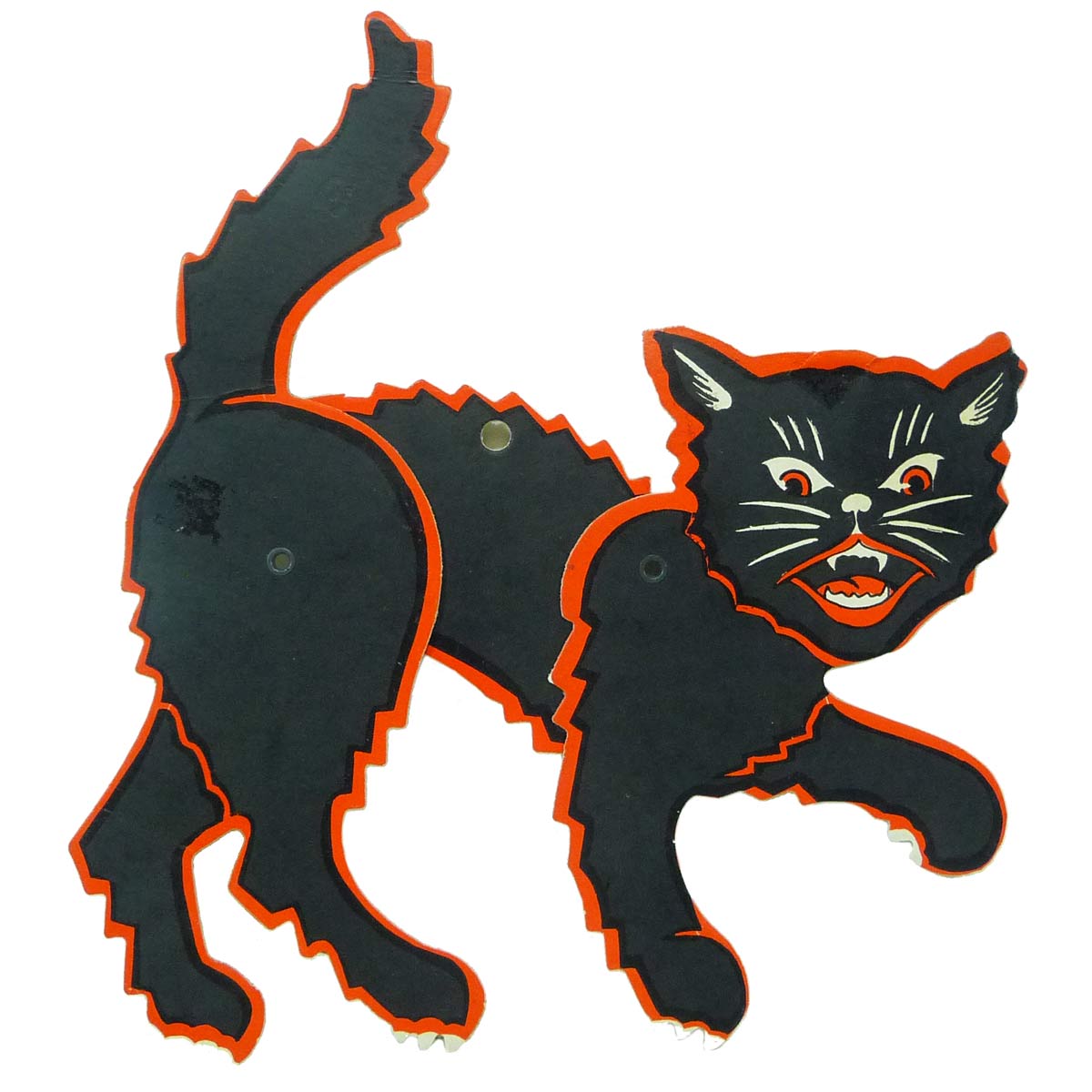 Vintage halloween cat clipart
