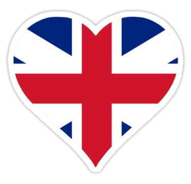 British Flag Heart" Stickers by parakeetart | Redbubble