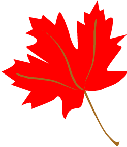 Red Maple Leaves Clip Art, Fall Season Graphics