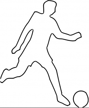 Football Player Outline coloring page | Super Coloring