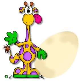 Fuuny baby giraffe cartoon ~ unique animal wallpapers