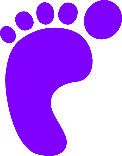 Purple Footprint clip art - vector clip art online, royalty free ...