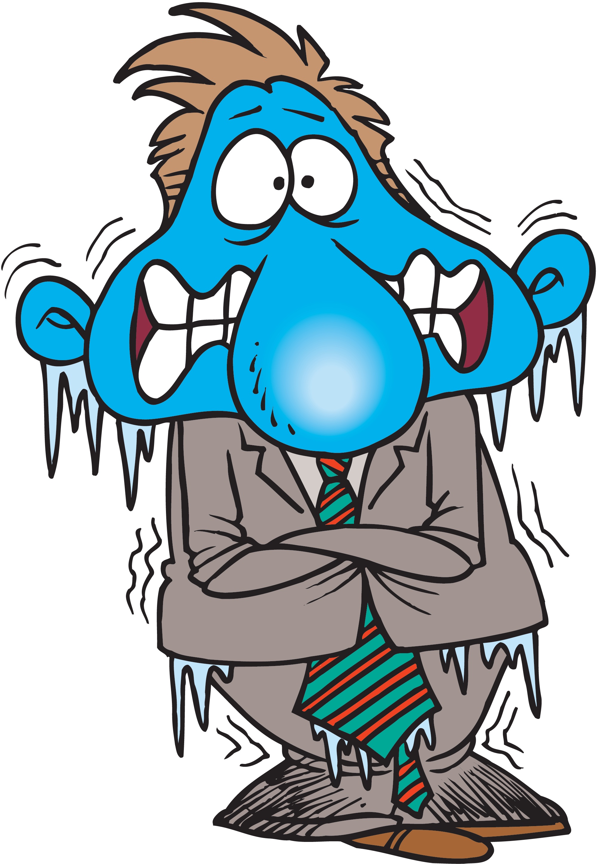 Freezing Cold Person Clipart