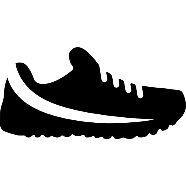 Sportive shoe outline from side view Icons | Free Download