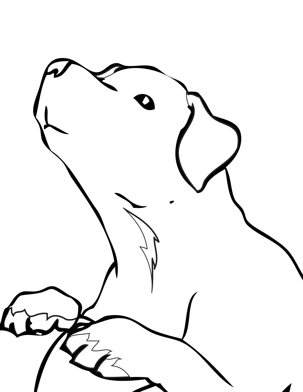 Labrador Retriever Coloring Page - Handipoints