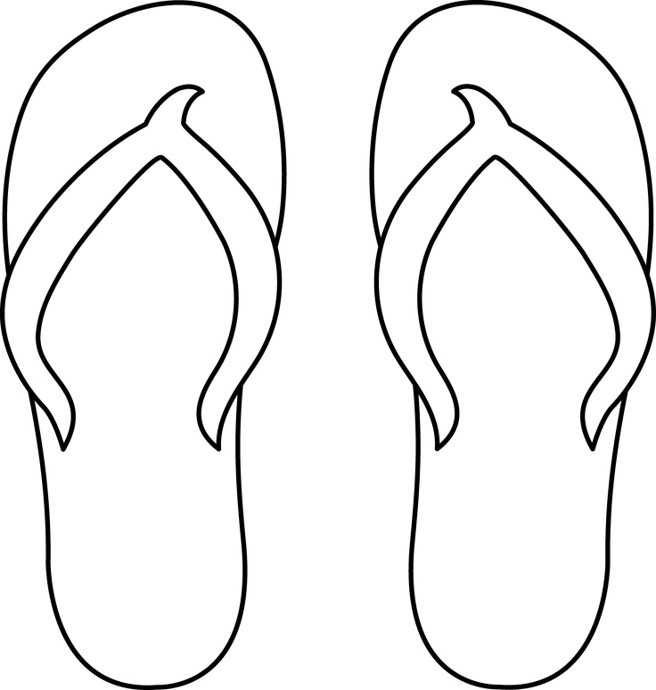 Flip Flop Coloring Pages ClipArt Best