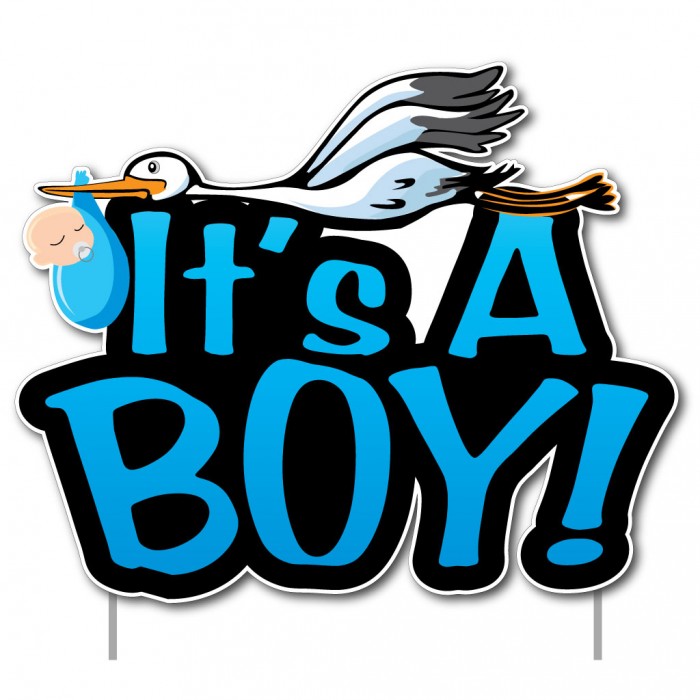 It's a Boy! Yard Card Baby Announcement Set – 17 pcs total