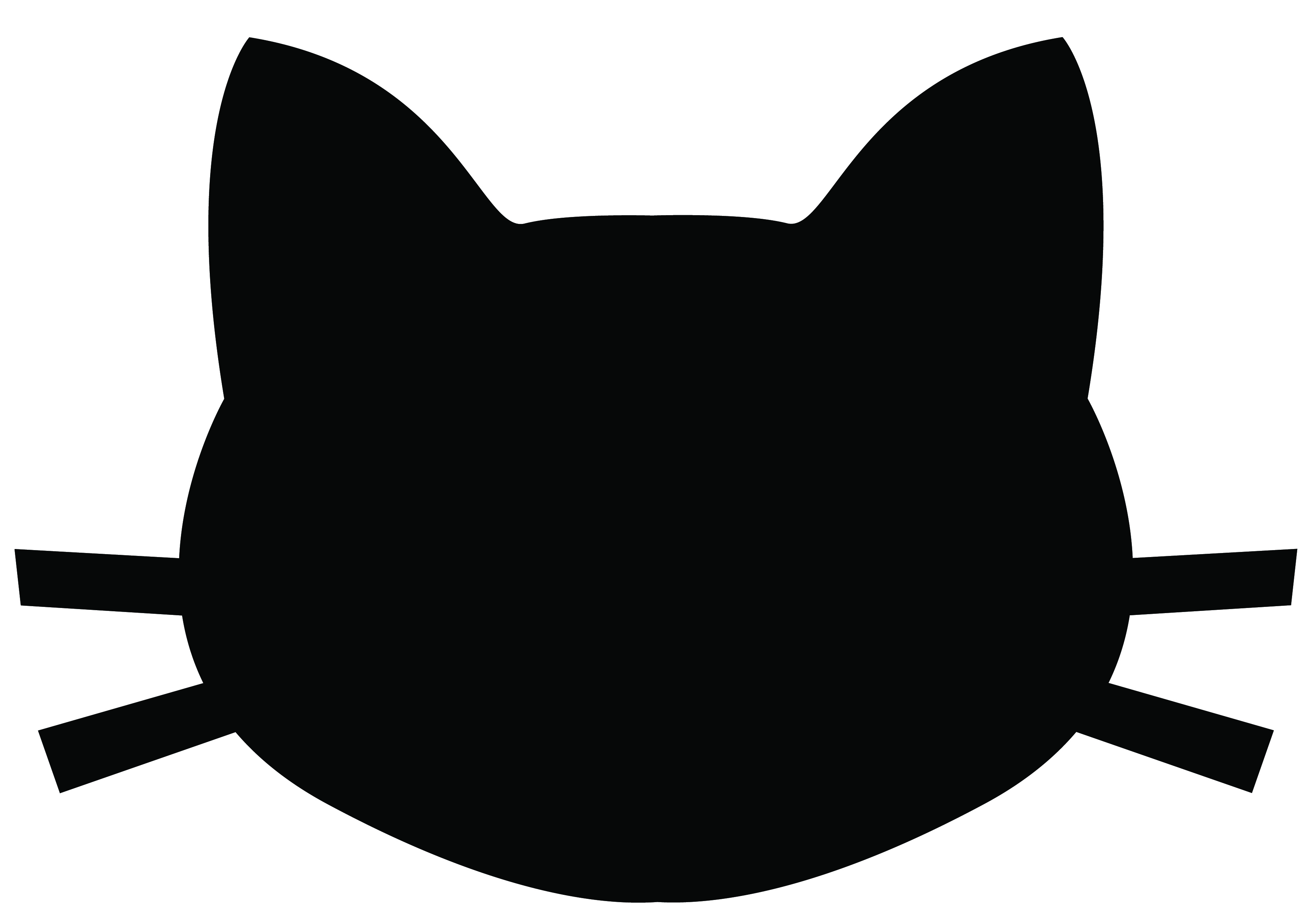 Cat face outline clipart